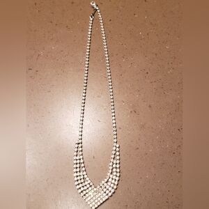 Silver rhinestone necklace